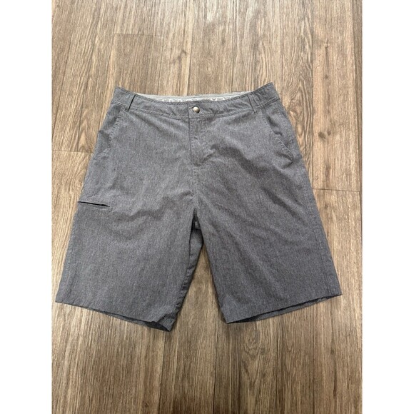 Abbot Main Mens Cargo Shorts 34 Black Performance Zip Pockets Lightweight Tie - Picture 1 of 9